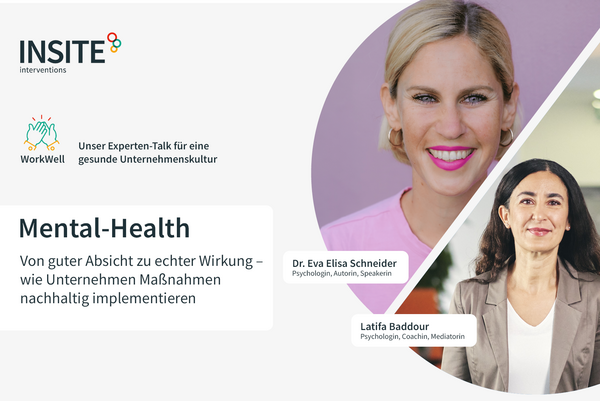 Auf dem Bild sind die beiden Speakerinnen sowie Informationen zum WorkWell Experten-Talk zu sehen. 